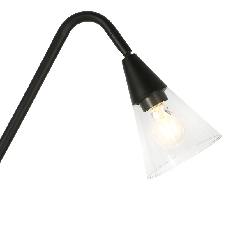 Lampe sur pied arquée 66 po Aleks, Bronze noirci