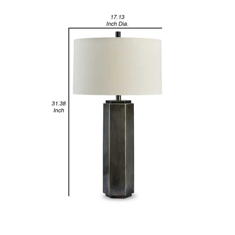 Lampe de table en métal Bettzel
