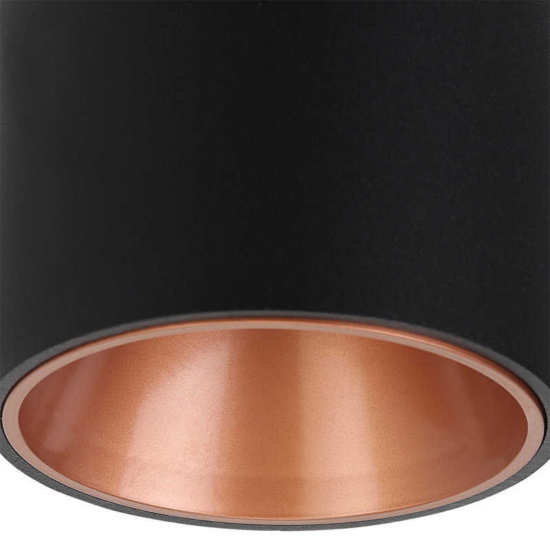 Inri LED Flush Mount, Black/Copper