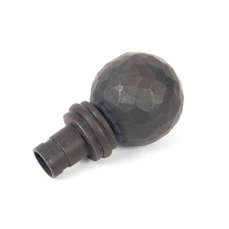 Hammered Ball Steel Finial, Beeswax
