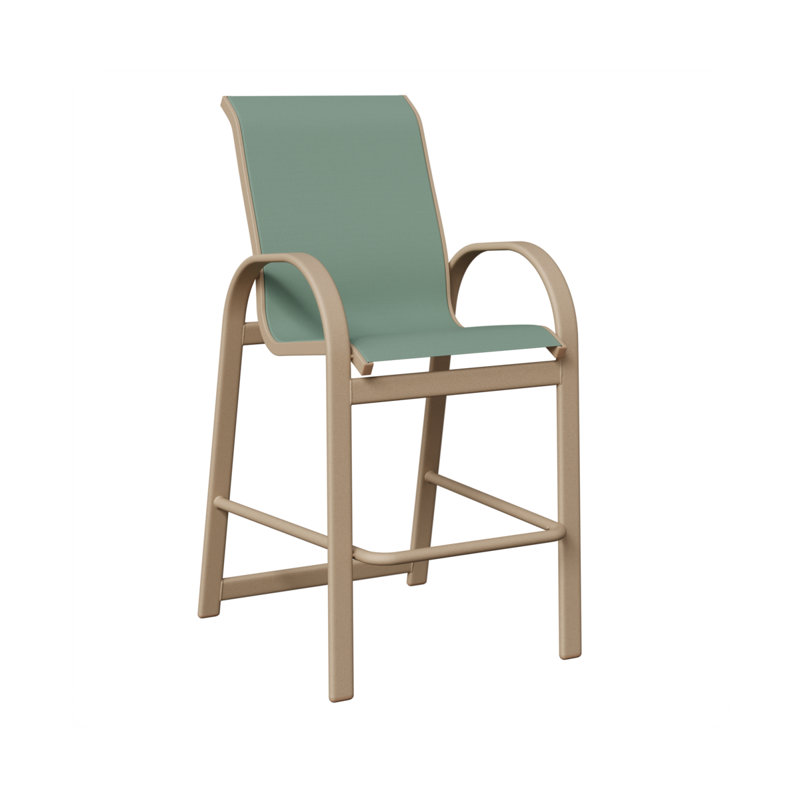 Chaise de bar Cazares Sahara Speckle, Bleu sauge, Sahara moucheté
