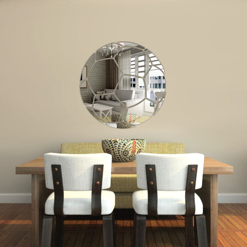 Yessenia Flat Wall Mirror, Silver