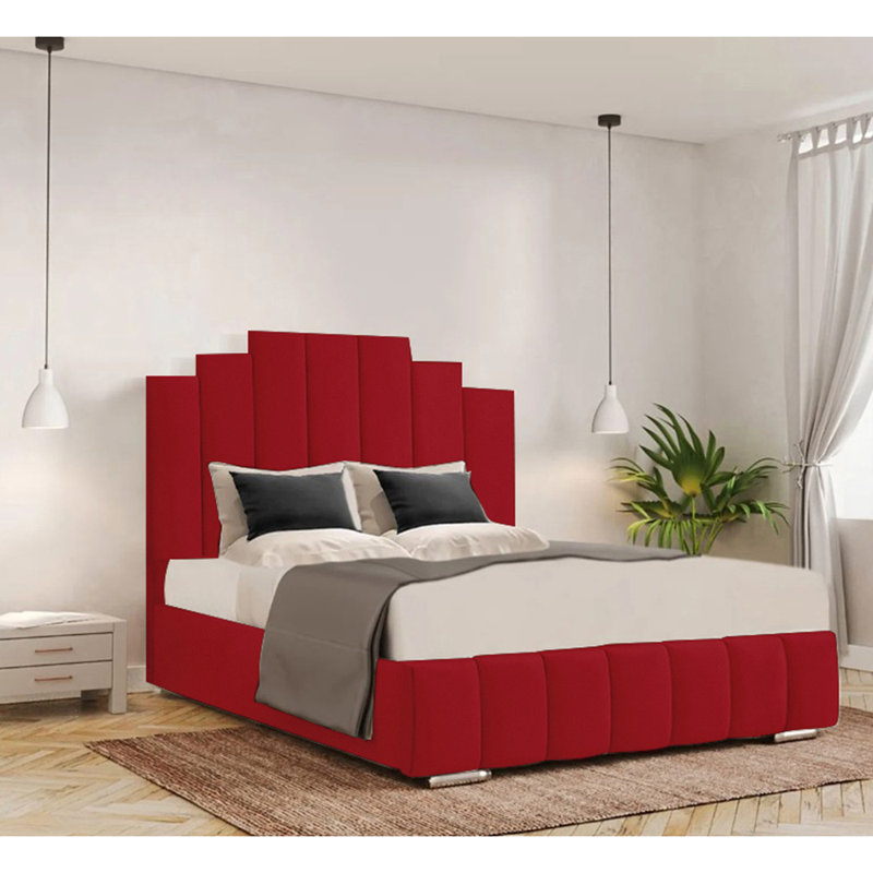 Chazlynn Upholstered Bed, King (5'), Red