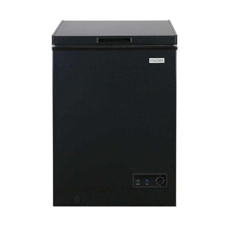 Igloo 3.5 cu. ft. Garage Ready Chest Freezer with Adjustable Temperature Controls, Black