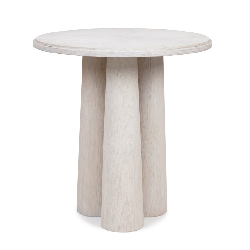 Table de bout Bantry - blanc délavé, Blanc