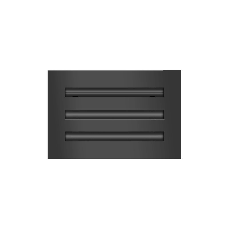 BUILDMART - 10x6 Black Modern AC Vent Cover - Standard Linear Slot Diffuser - Register Grille