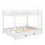 Lit superposé en bois avec échelle et lit gigogne extensible Queen-Over-Queen-2111635420