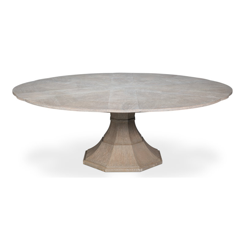 Giselle Round Dining Table, Moonskin, 30"H x 66"L x 66"W