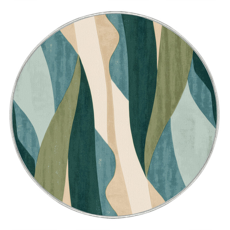 Stellar Reflections Rug, Round 3'