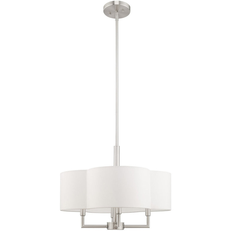 Lustre tambour 4 lumières à abat-jour