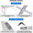 REDCAMP Rectangular Adjustable Folding Outdoor Camping Table-68849642