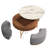Lift-Top Extendable Frame Coffee Table Included 3 Stools，Round Coffee Table with Storage