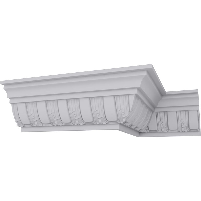 3 7/8"H x 3 1/2"P x 5 1/4"F x 94 1/2"L Sequential Crown Moulding