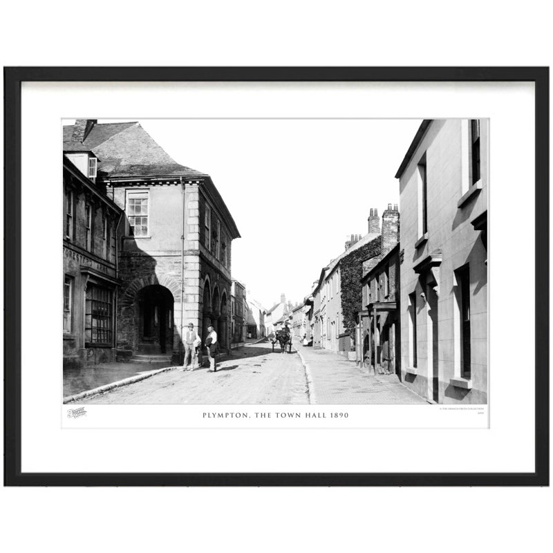 Plympton, The Town Hall 1890 by Francis Frith - Single Picture Frame Print, 45cm H x 60cm W x 2.3cm D