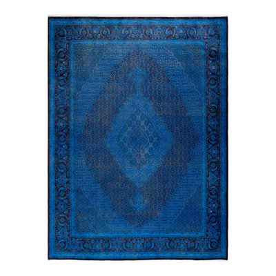 Tapis unique bleu 8 pi 2 po x 10 pi 5 po Yaufman