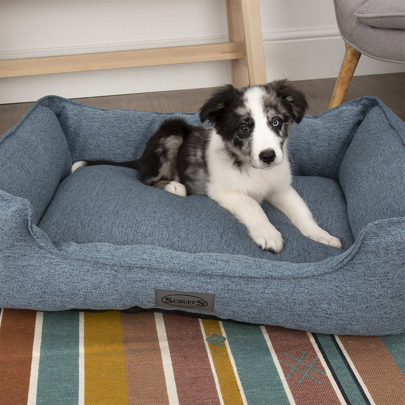 Polyester Pet Bed, Denim Blue, 17cm H x 50cm W x 40cm D