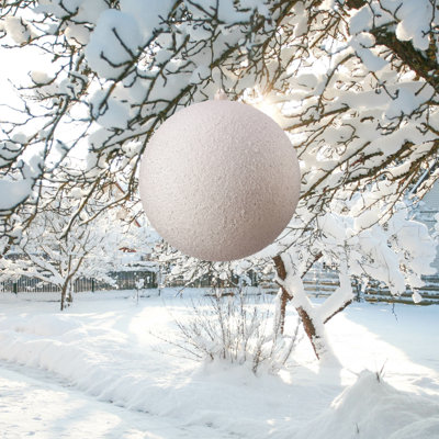 15.5" Shatterproof Snowball Ball Ornament