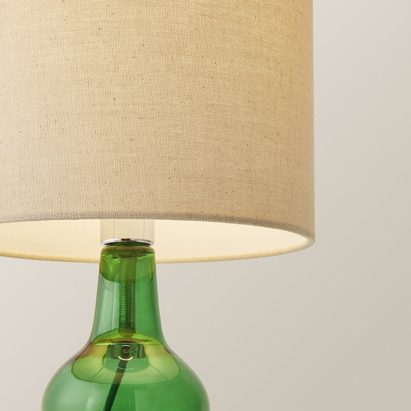Glass Table Lamp, Green, Yes