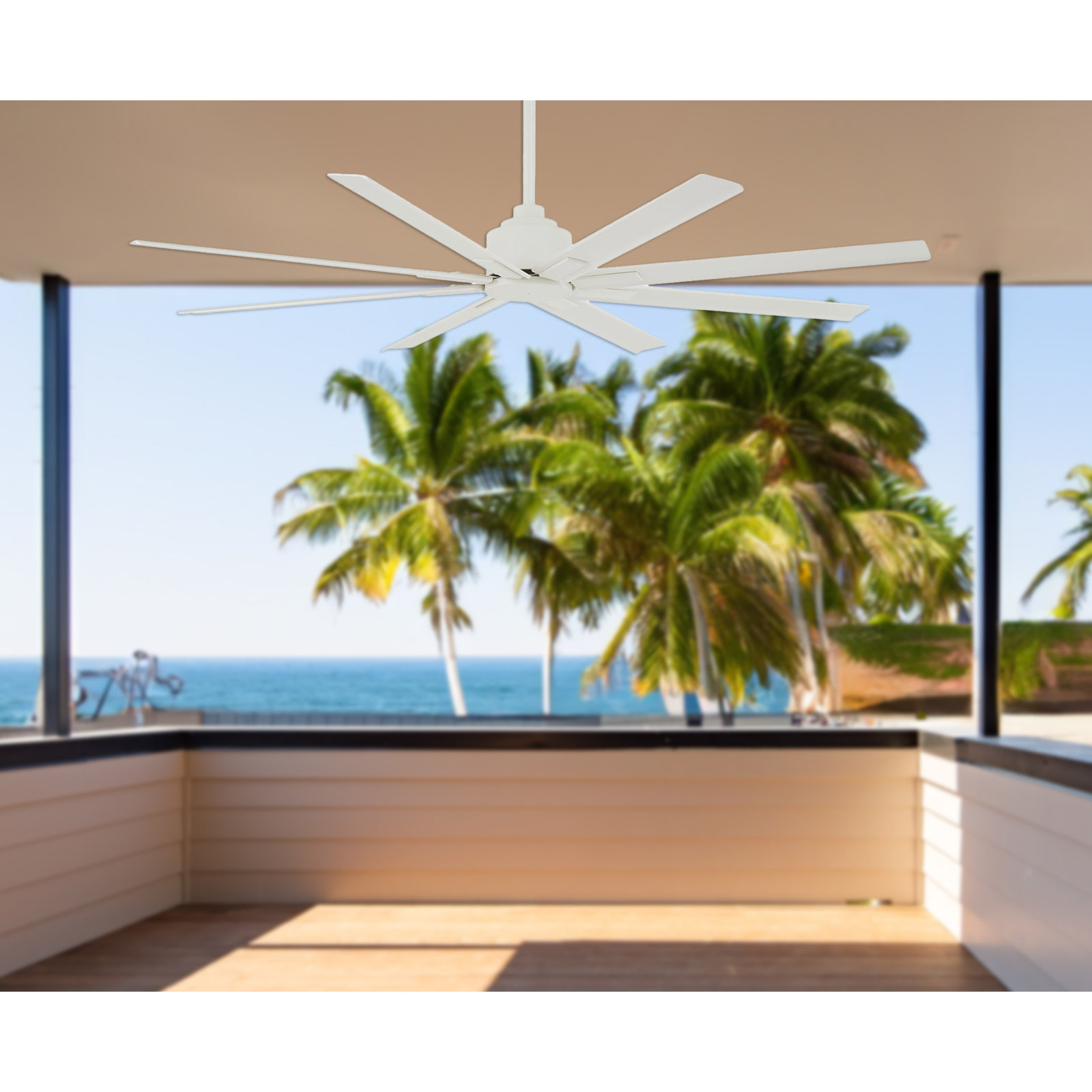 Xtreme Outdoor Smart Ceiling Fan, Flat White, 65" Wide