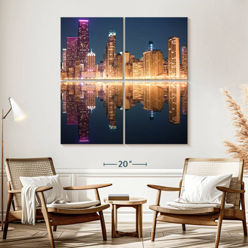 Nicci Chicago Golden Lights, H 57 po x l 57 po