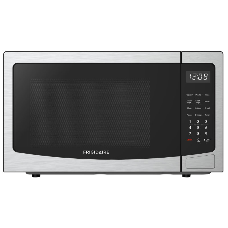 Frigidaire 1.1 Cu. Ft. Stainless Steel Countertop Microwave Oven, 1000W Microwave with 10 Power Levels, 6 Quick Cook Menus, Express Cook +30 Sec, Weight & Speed Defrost, LED Display