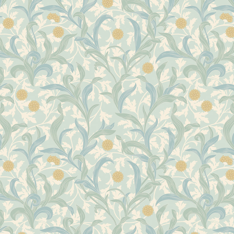 Cipriano 10m x 50cm Matte Wallpaper Roll, Blue