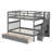 Full-Over-Full Bunk Bed With Stairway, Drawer, Storage, And Bed Guard Rail For Bedroom-570551396