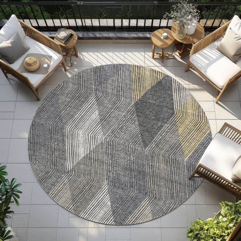 Tapis Aquaisha avec envers antidérapant, Rond 8 pi