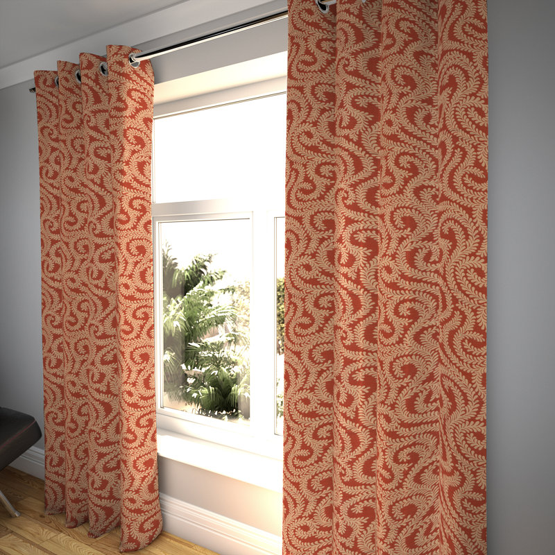 Holoman Blackout Curtain Pair, Spice Orange, Width 116 x Drop 228cm