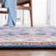 Tapis oriental en polyester tissé à la machine bleu marine / beige Pashen-632193126