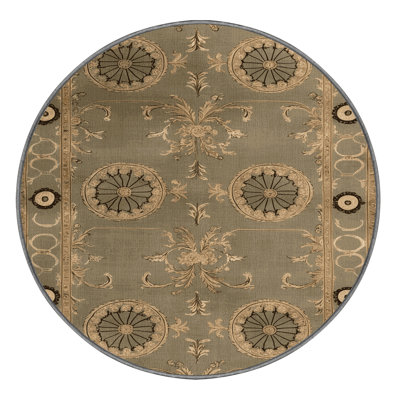 Machine Washable French Brown Area Rug