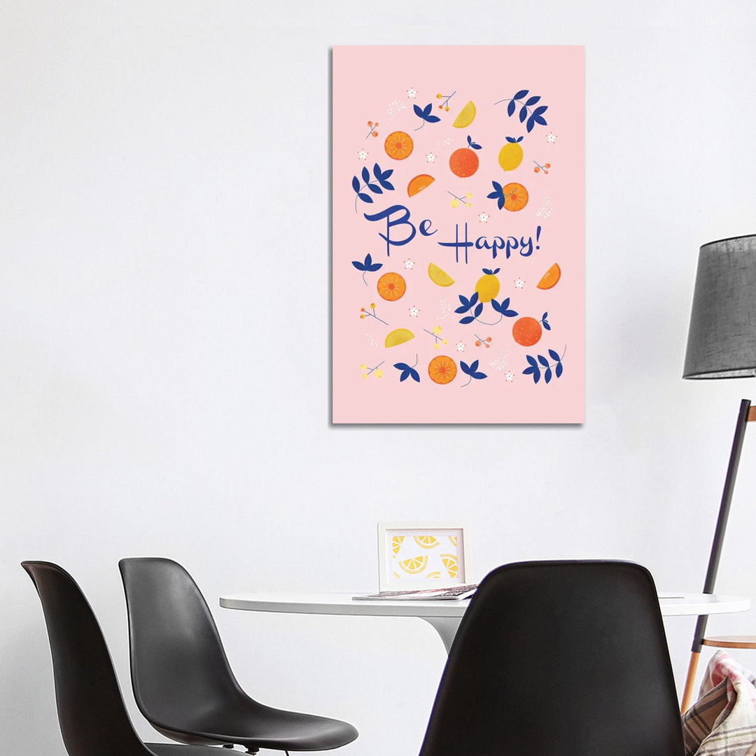Be Happy! by Show Me Mars - Gallery-Wrapped Canvas Giclée on Canvas