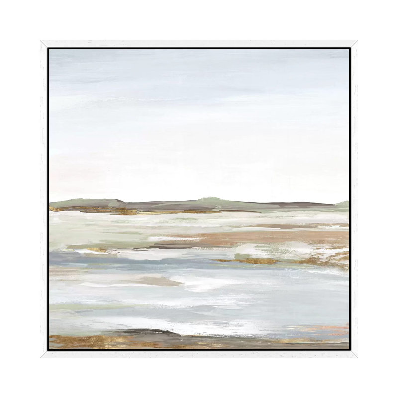 Vastness I by Eva Watts - Painting on Canvas, 66.04cm H x 66.04cm W x 3.81cm D, White Framed