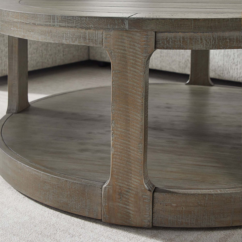 Grande table basse 40 po Mid-Century, Marron clair