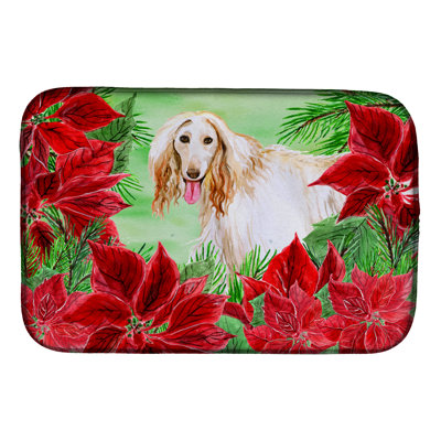Tapis de séchage poinsettas hound afghan