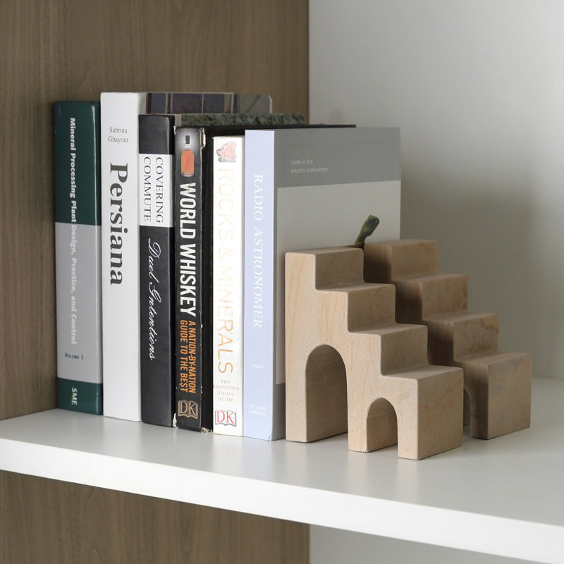 Serre-livres en marbre (ensemble de 2)