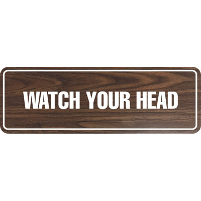 Standard Watch Your Head Sign(Black) - Medium