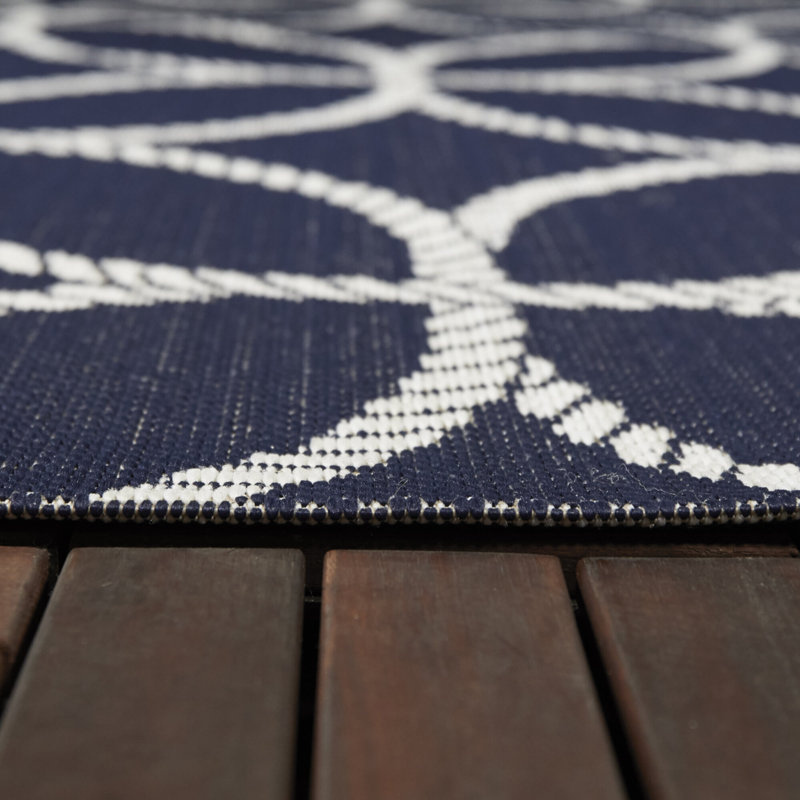 Hedvige Geometric Indoor / Outdoor Rug, Rectangle 5'3" x 7'