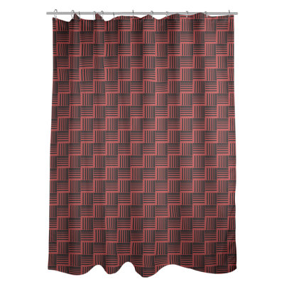 Rideau de douche simple basketweave rayures classic