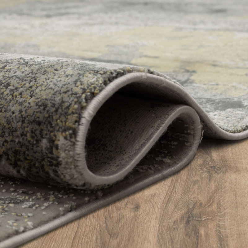 Nuvole Low Pile Stain/Fade Resistant Machine Woven Abstract Indoor Area Rug, Patina, 8' x 11'