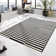 Panel Machine Woven Black/Cream Indoor Rug