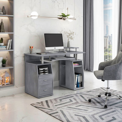 Bureau d'ordinateur complet avec rangement