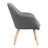 Charlie Wingback Sherpa Armchair with Solid Wood Legs-1106569846