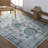 Machine Washable Performance Turquoise/Beige Rug-69380031