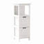 Armoire de rangement pour salle de bain avec 2 tiroirs et 1 tablette de rangement, armoire de rangement autoportante en bois