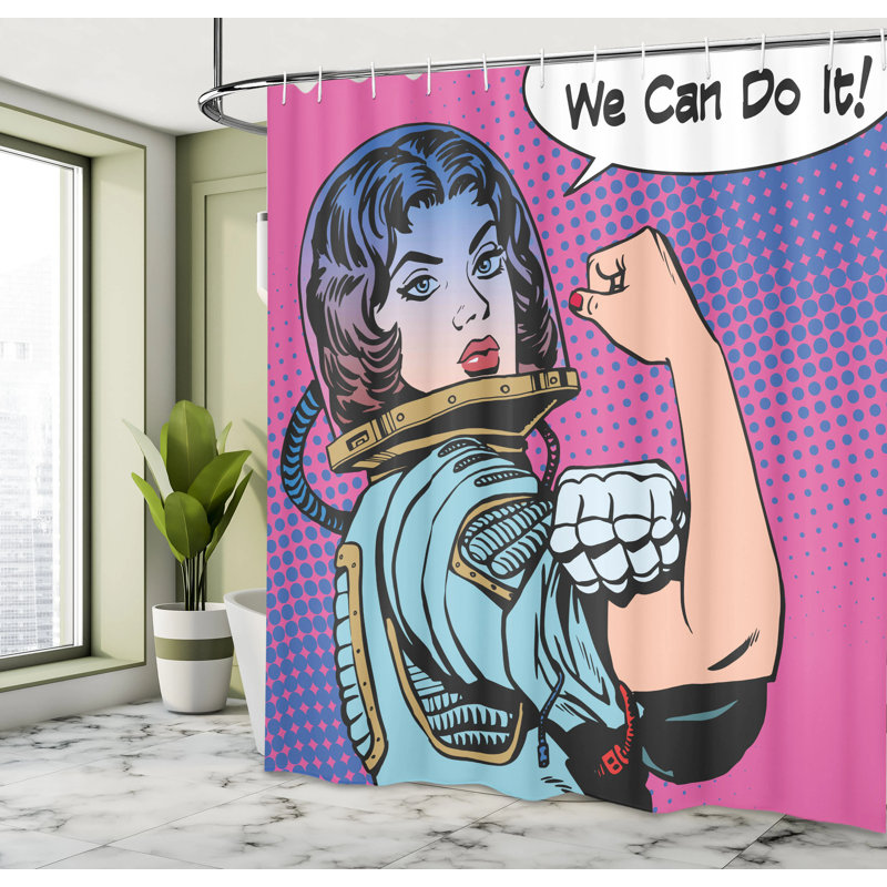 Shower Curtain with Hooks Included, 75"H x 69"W