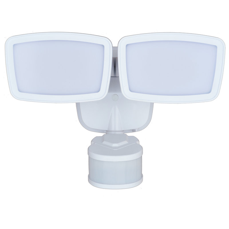 15.5 Watt LED Dusk to Dawn Outdoor Security Flood Light -with Motion Sensor (pack of 1), White