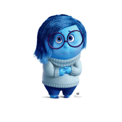 Découpage en carton taille vie sadness Disney Pixar Inside Out