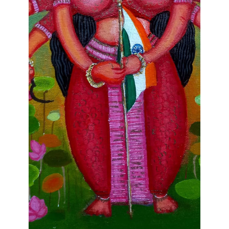 Bharat Mata | Acrylique sur toile | Par Tuhin Rakshit