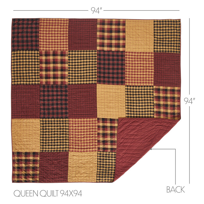Cotton Patchwork Quilt, Queen Quilt